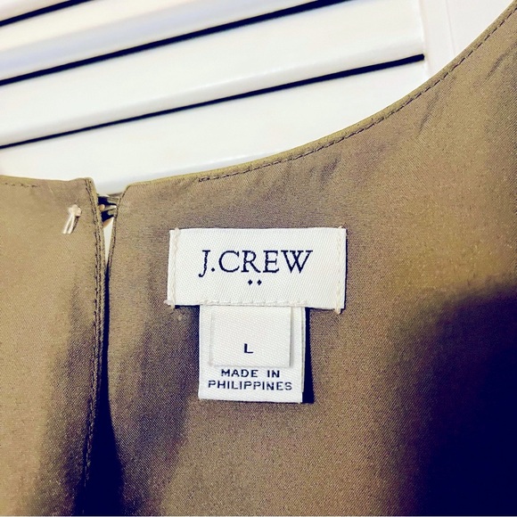 J. Crew Olive Green Silk Sleeveless Top - Picture 2 of 6